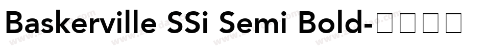 Baskerville SSi Semi Bold字体转换